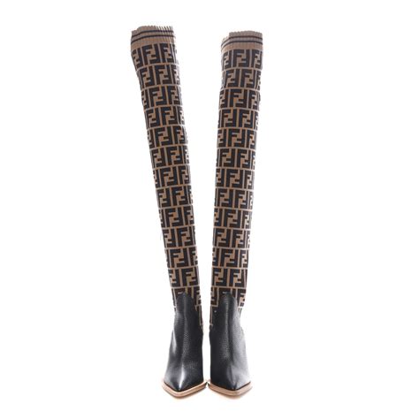 women fendi boot|fendi thigh high sock boots.